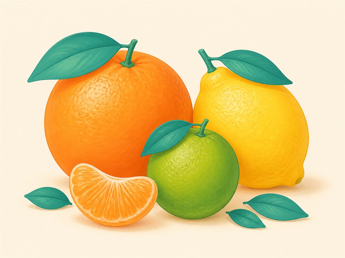 Fruitvolk-illustratie met citroenen