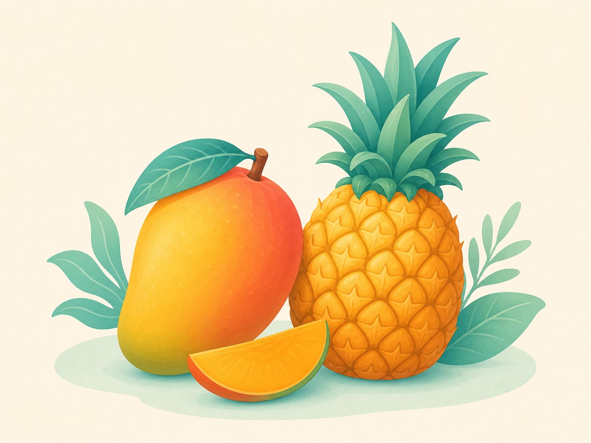 Fruitvolk-illustratie met passievruchten