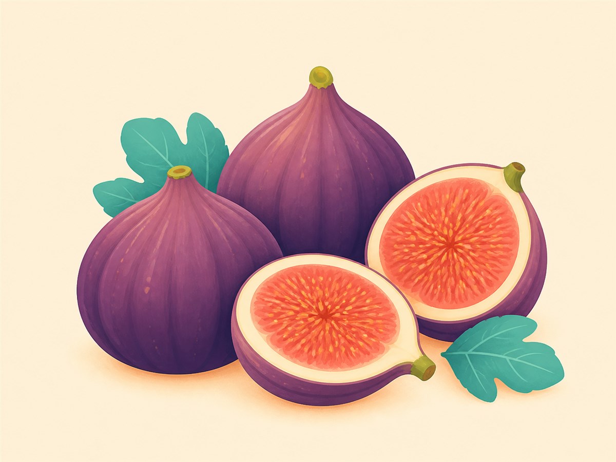 Fruitvolk-illustratie met vijgen